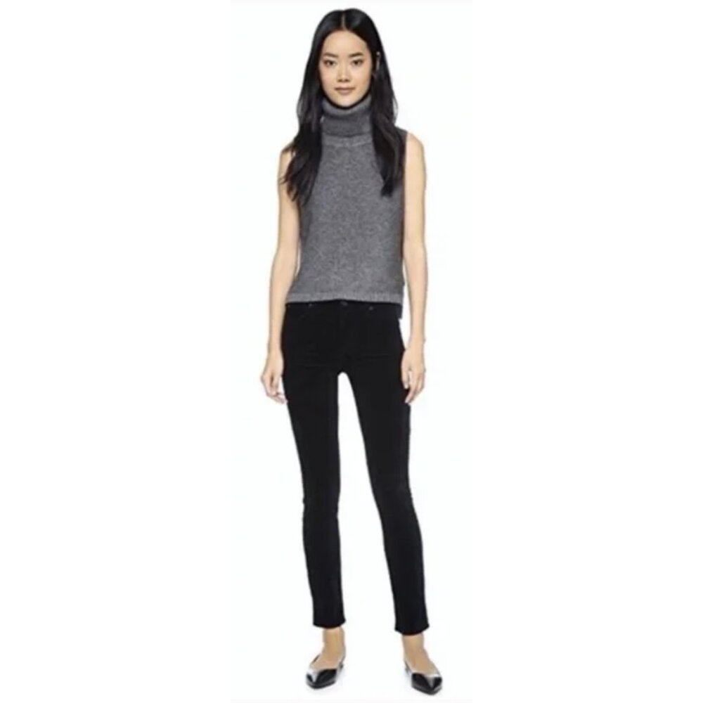 MOTHER The Charmer in My Life As A Snow Bunny Black Velvet Pants - Size 31
